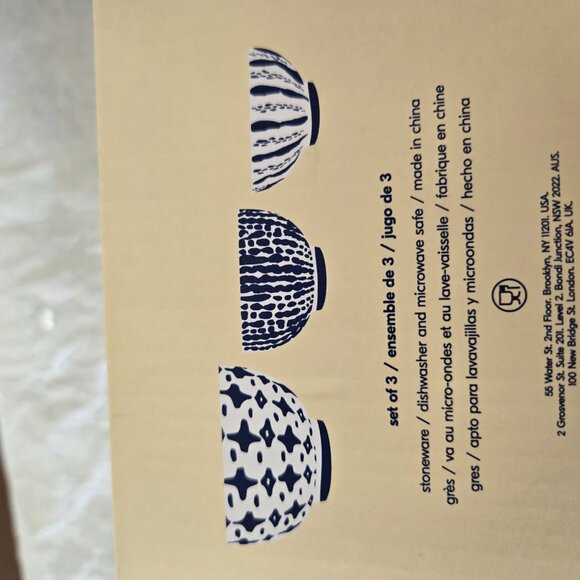 West Elm Indigo Tie die nesting bowls - Picture 3 of 3